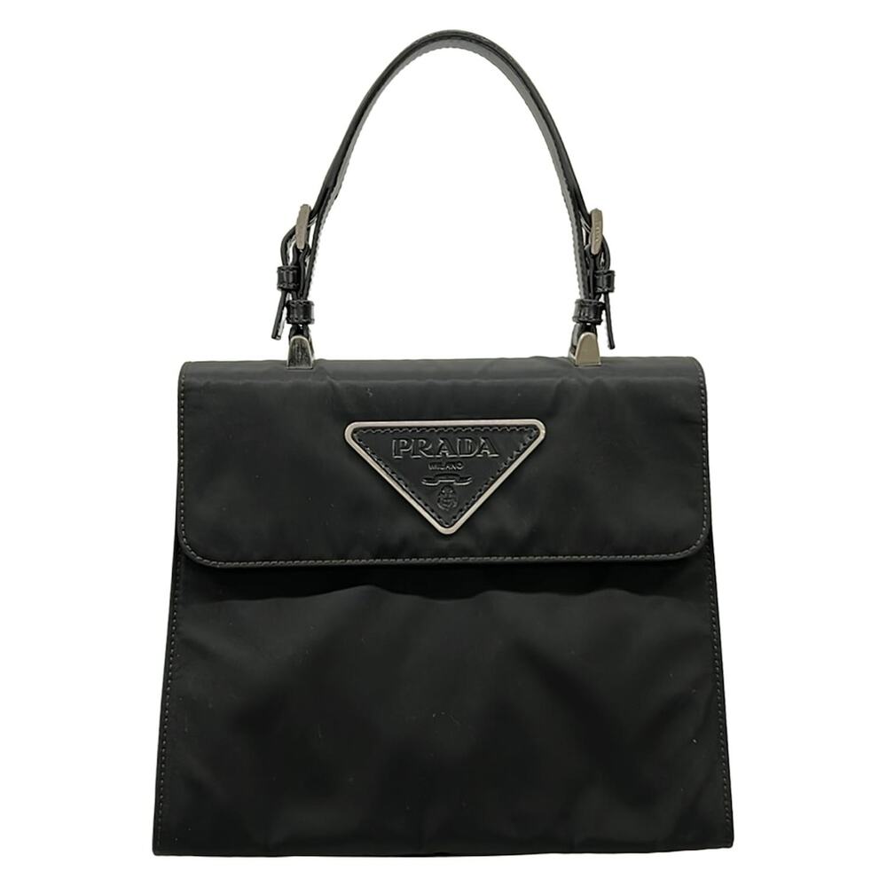 Prada Handbag Nylon Patent Leather